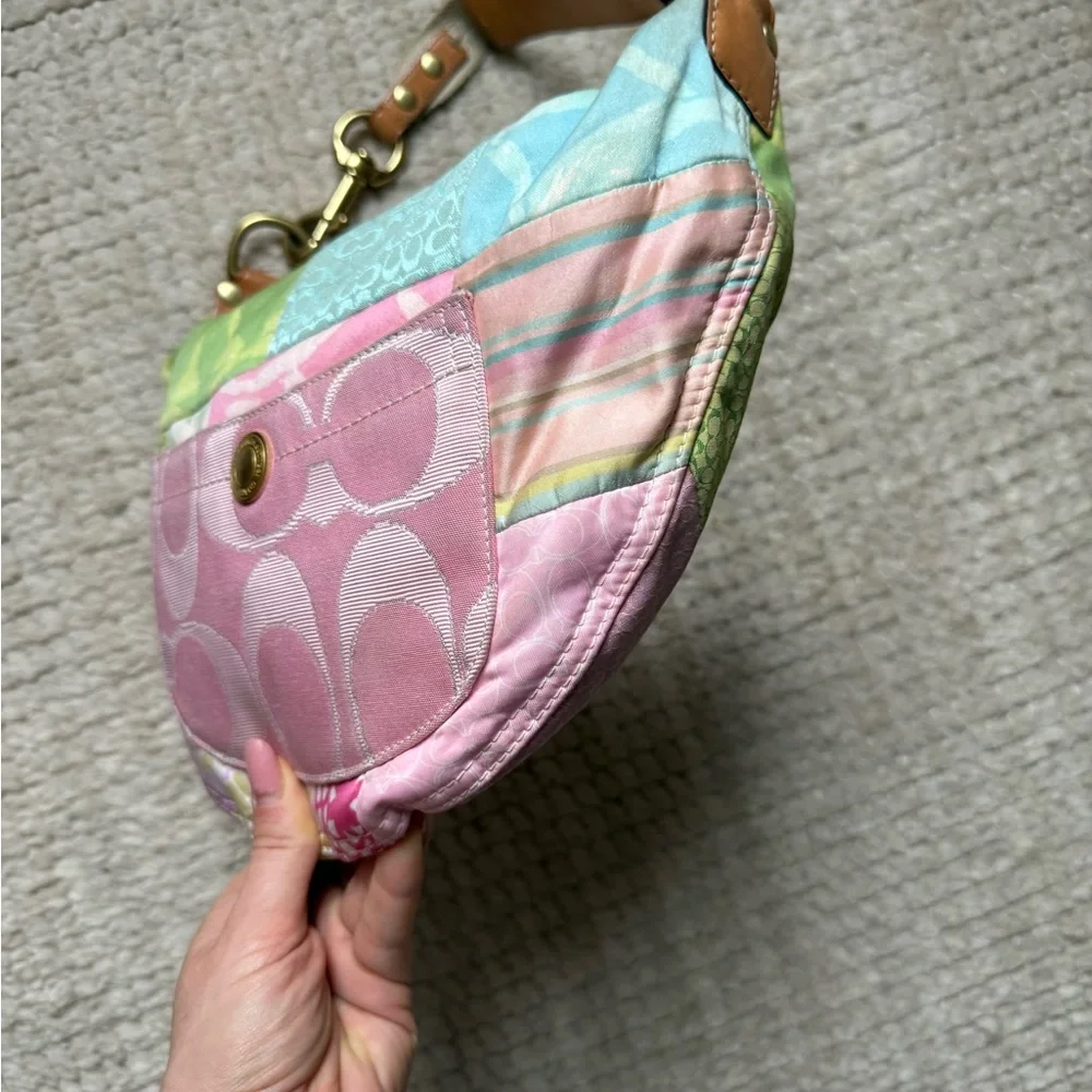 COACH Pastel Patchwork Hobo Purse Y2K - Picture 5 of 10